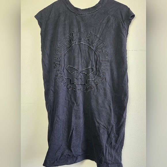 Men's Harley Davidson Embroidered Sleevless Shirt, Size Large - Picture 1 of 6